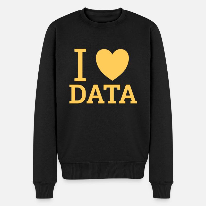 "Love Data" | Data Scientist - Männer Premium Bio Pullover - Schwarz