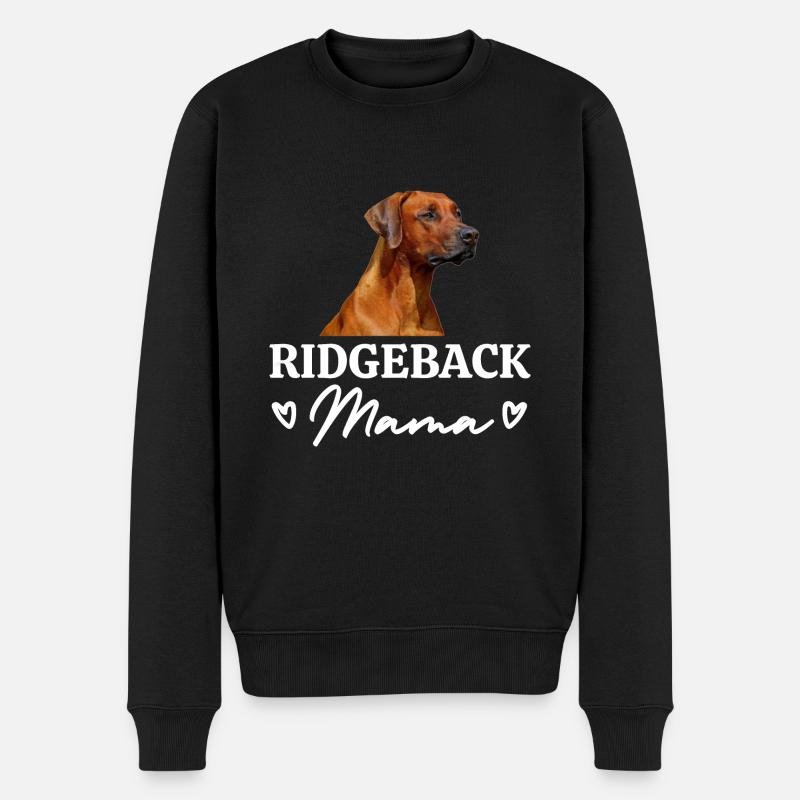 Rhodesian Ridgeback Mama - Men's Premium Organic Jumper - black