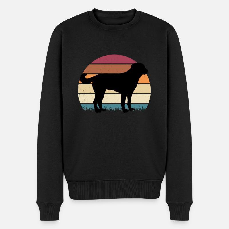 Akbash Vintage Premium - Männer Premium Bio Pullover - Schwarz