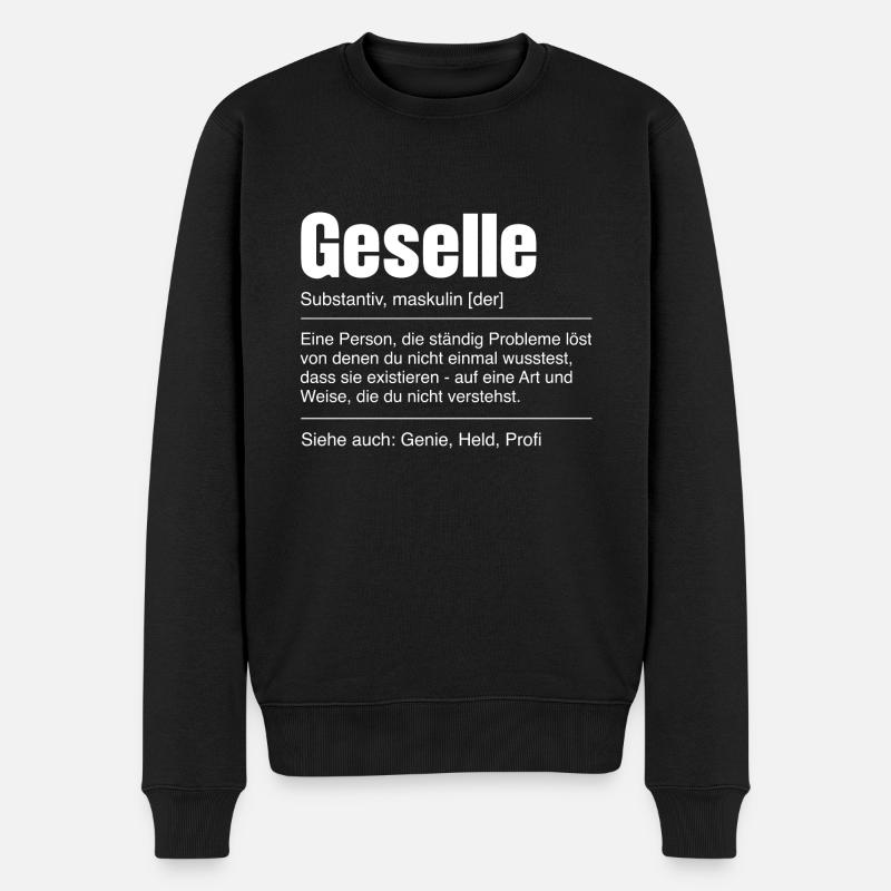 Geselle 2023 Geselle Geselle bestanden Geschenk - Männer Premium Bio Pullover - Schwarz