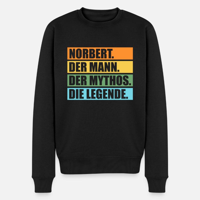 Norbert - Männer Premium Bio Pullover - Schwarz