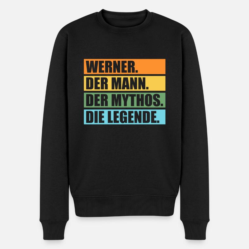 Werner - Männer Premium Bio Pullover - Schwarz