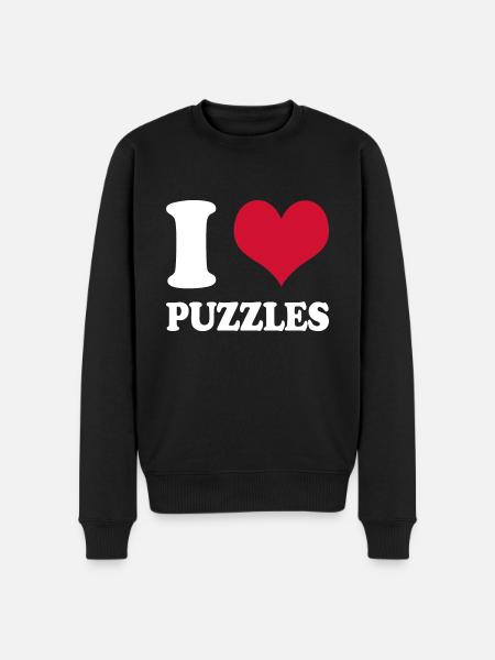 Puzzle I Love Puzzles - Men's Premium Organic Jumper - black