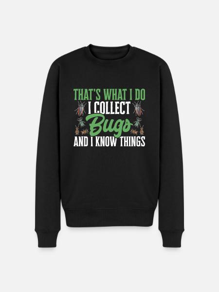 Insektsamlere, insekter, billeelskere, entomologer - Økologisk premium-sweatshirt til mænd - sort
