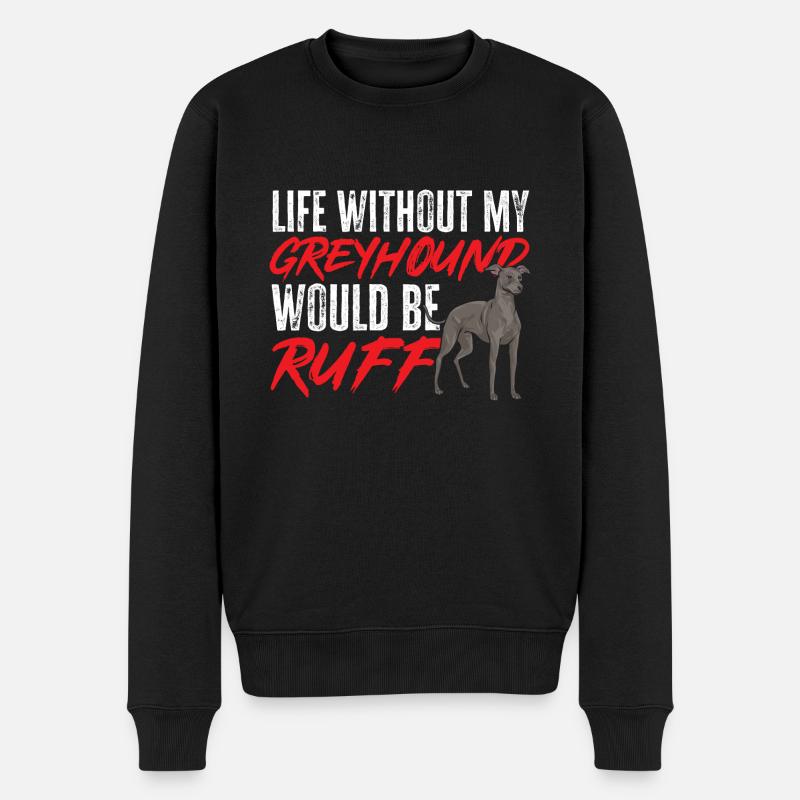 Lévrier italien Greyhound Chiens - Pull Premium bio Homme - noir