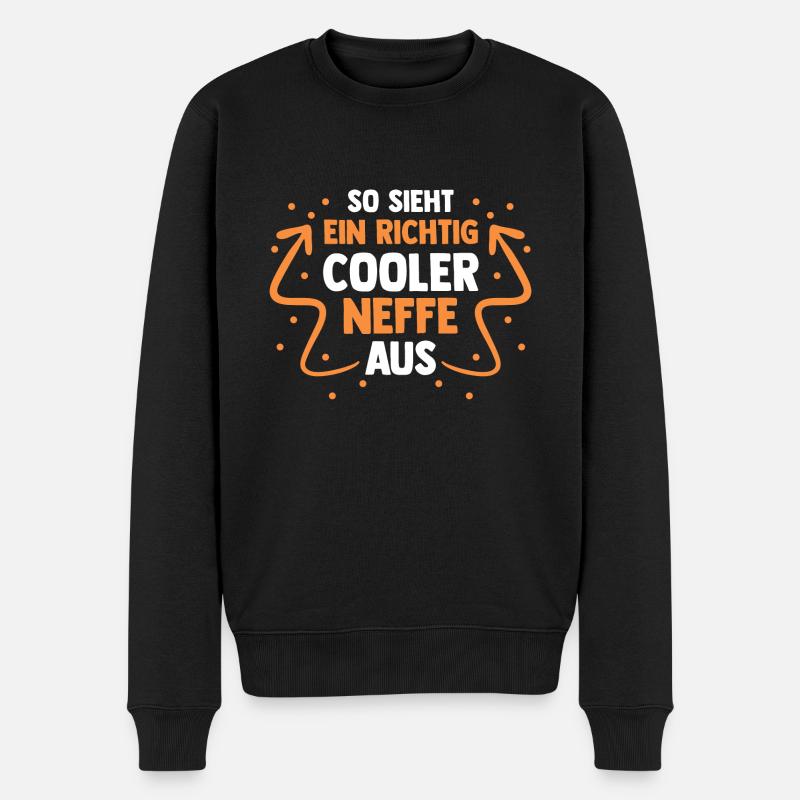 Cooler Neffe - Männer Premium Bio Pullover - Schwarz