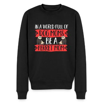 Furet, propriétaire de furet - Pull Premium bio Homme - noir - Devant - Nico (187cm)