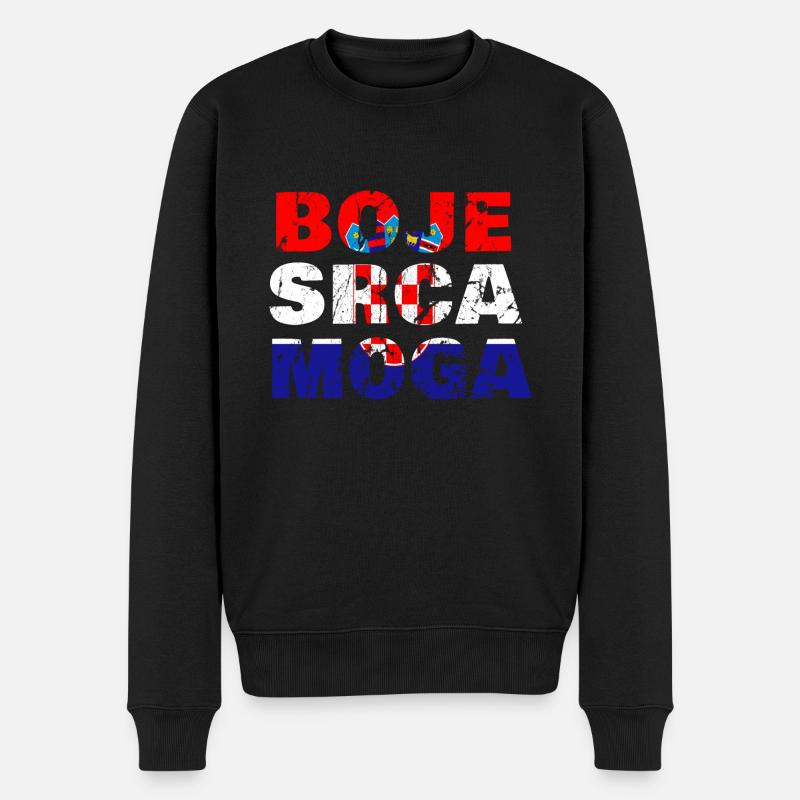 Croatie Drapeau croate - Pull Premium bio Homme - noir