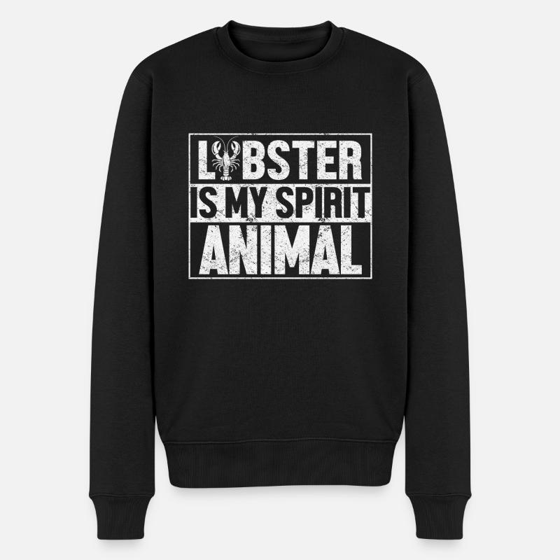 Hummer Seekrebs Lobster Meeresfrüchte - Männer Premium Bio Pullover - Schwarz