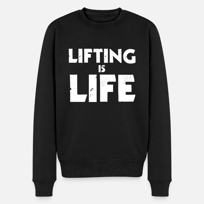 Soulever, c’est la vie - Pull Premium bio Homme - noir