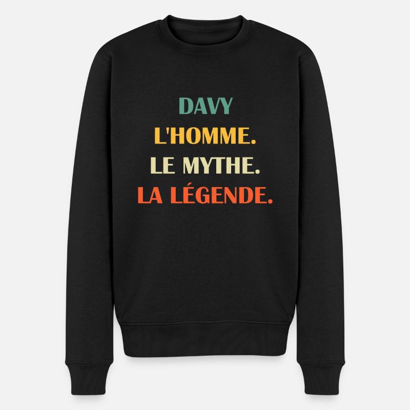 davy - Pull Premium bio Homme - noir