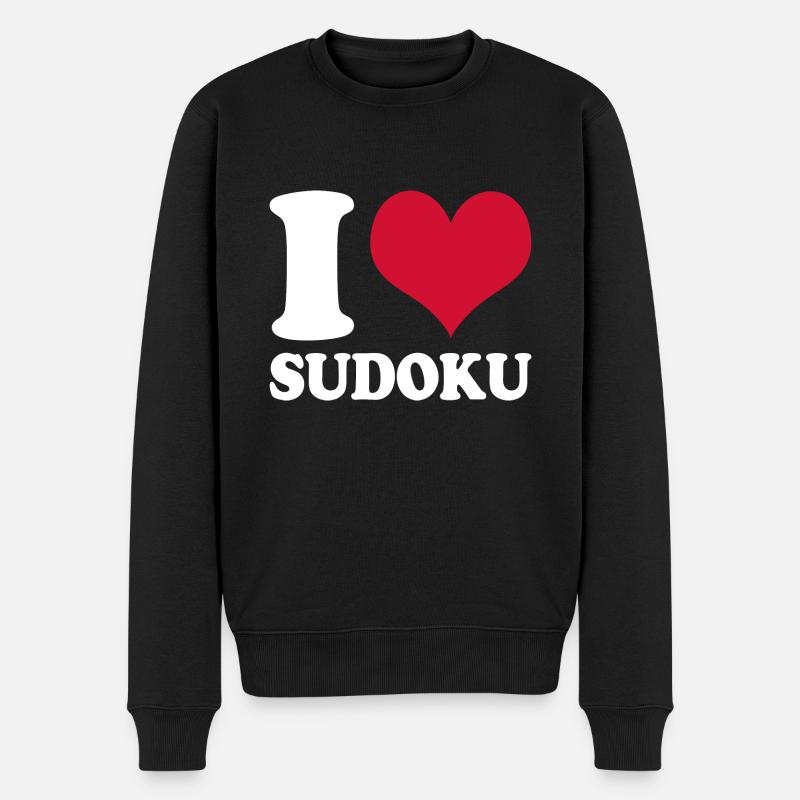 J’adore le Sudoku - Pull Premium bio Homme - noir