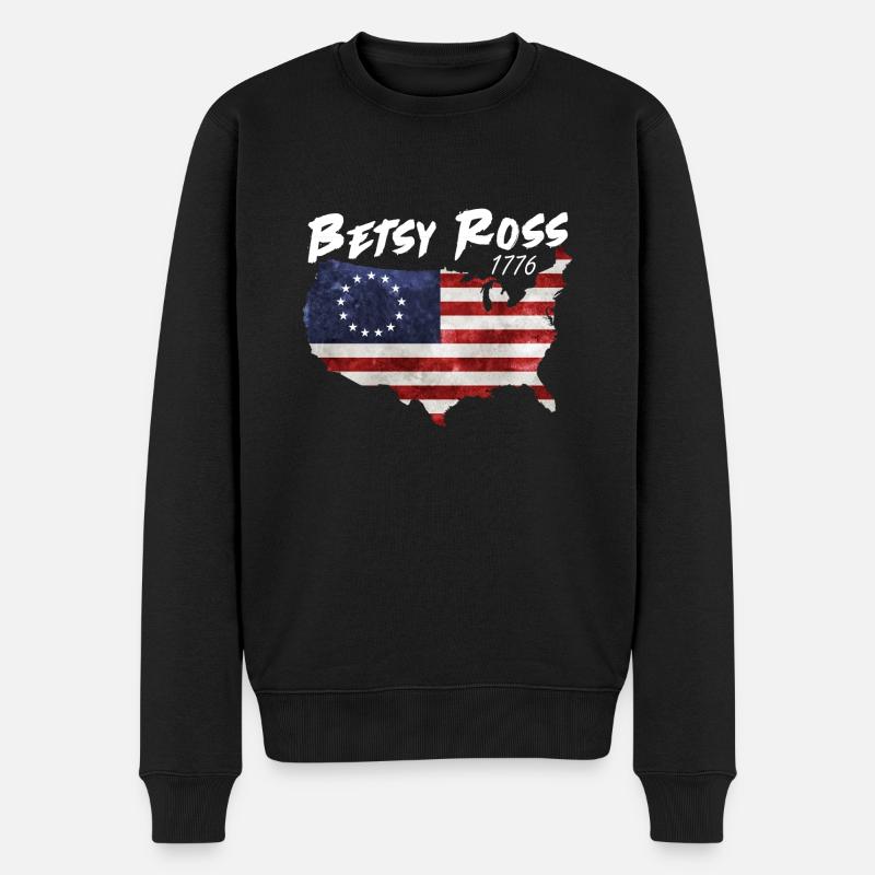 4 juillet Betsy Ross - Pull Premium bio Homme - noir