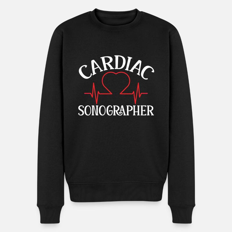Cardiologue Échographie médicale Échographie - Pull Premium bio Homme - noir