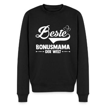 Stiefmutter Stiefmama Bonusmama - Männer Premium Bio Pullover - Schwarz - Vorne - Nico (187cm)