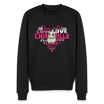 Chinchilla - Männer Premium Bio Pullover - Schwarz - Vorne - Nico (187cm)