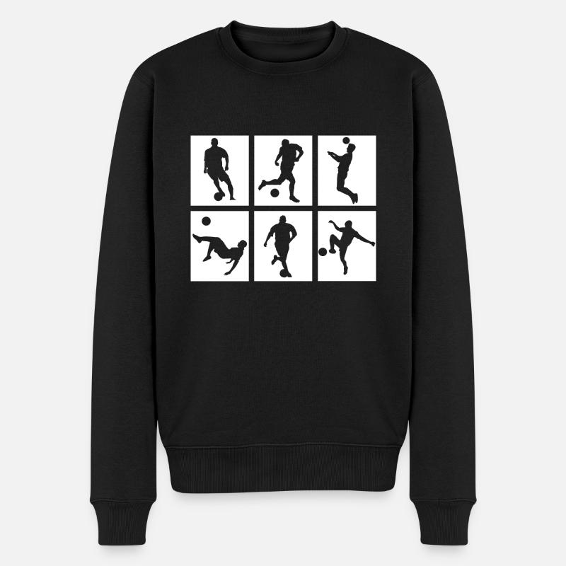 Fußball Fussball - Männer Premium Bio Pullover - Schwarz