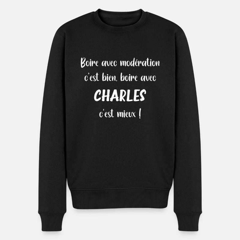 Charles - Pull Premium bio Homme - noir
