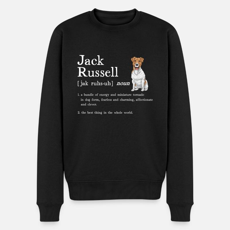 Jack Russell Terrier - Pull Premium bio Homme - noir