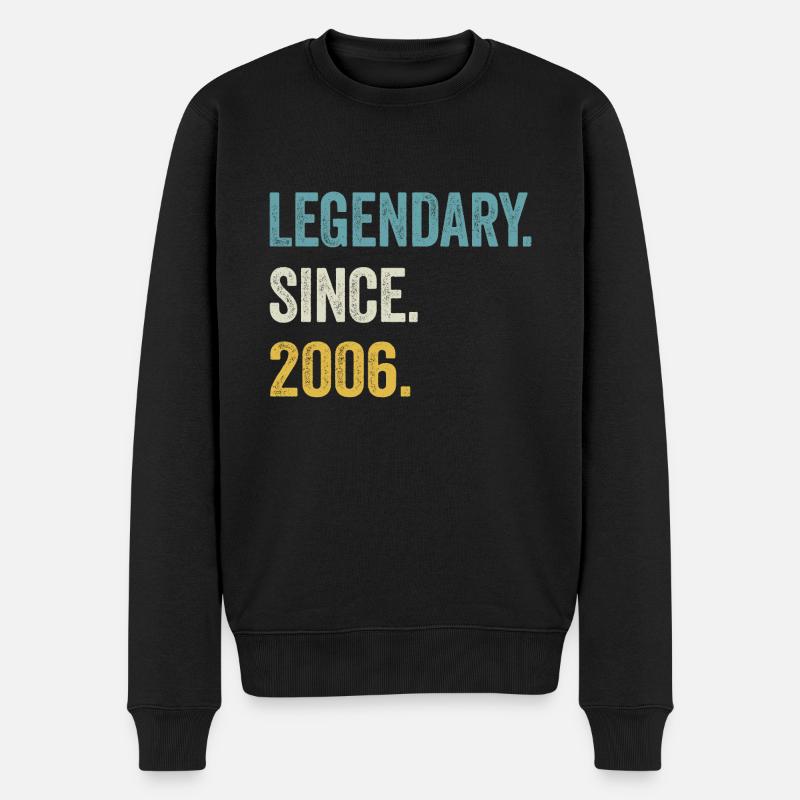 18. Geburtstag 18 Jahre Legendary Since 2006 - Männer Premium Bio Pullover - Schwarz