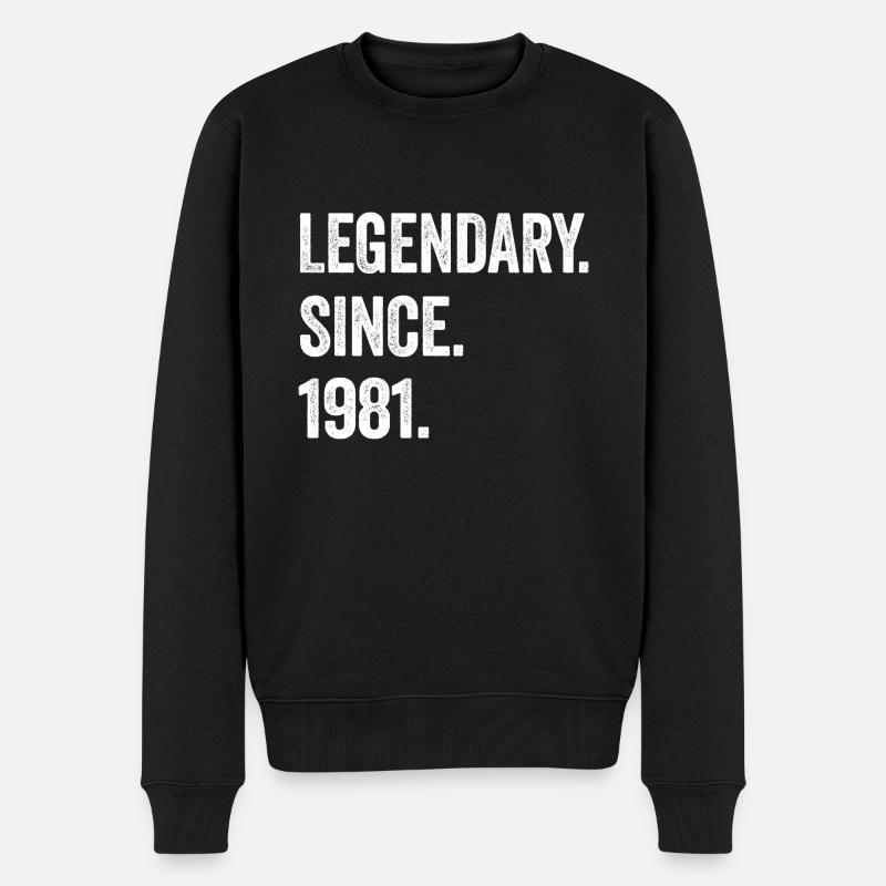 44e anniversaire 44 ans de légende depuis 1981 - Pull Premium bio Homme - noir