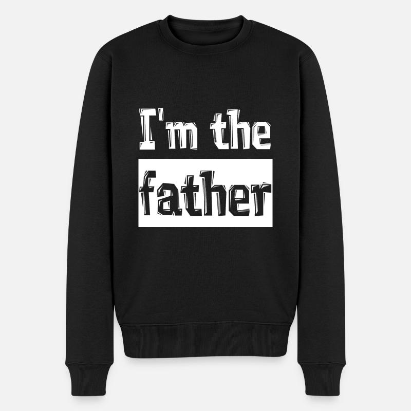 Father - Männer Premium Bio Pullover - Schwarz