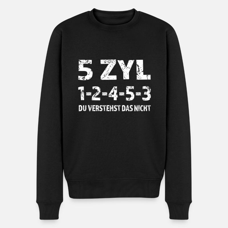 5 Zylinder Fünf Zylinder - Männer Premium Bio Pullover - Schwarz