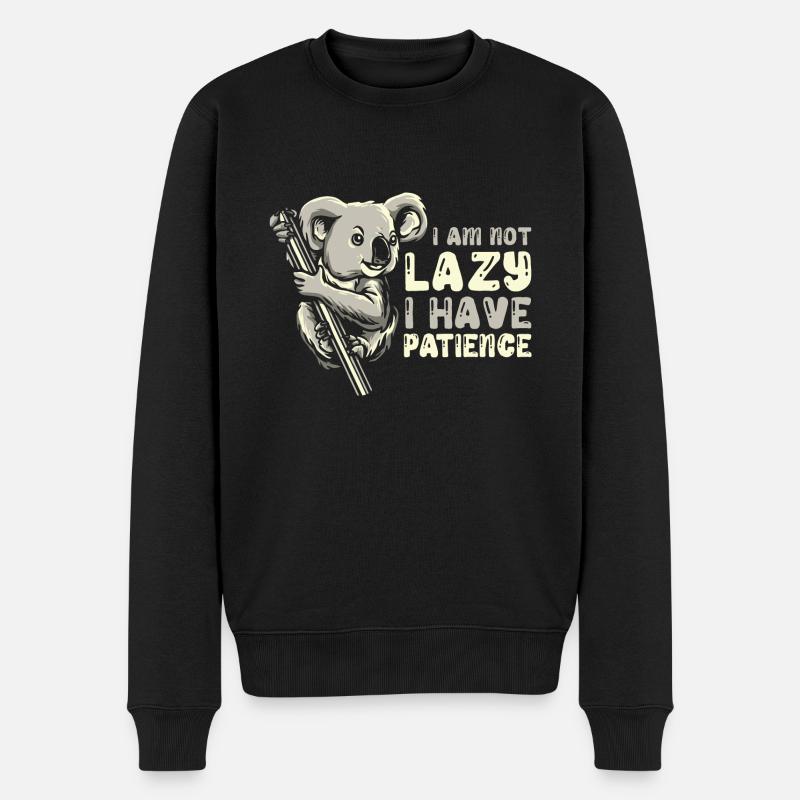 Koala Koala Ours - Pull Premium bio Homme - noir