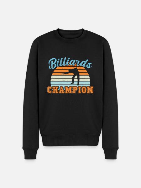 Billiards Champion / Billiard Snooker - Männer Premium Bio Pullover - Schwarz