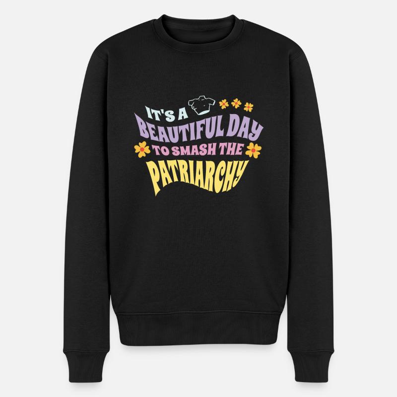 Frauen Gleichberchtigung Design und Feminusmus - Männer Premium Bio Pullover - Schwarz