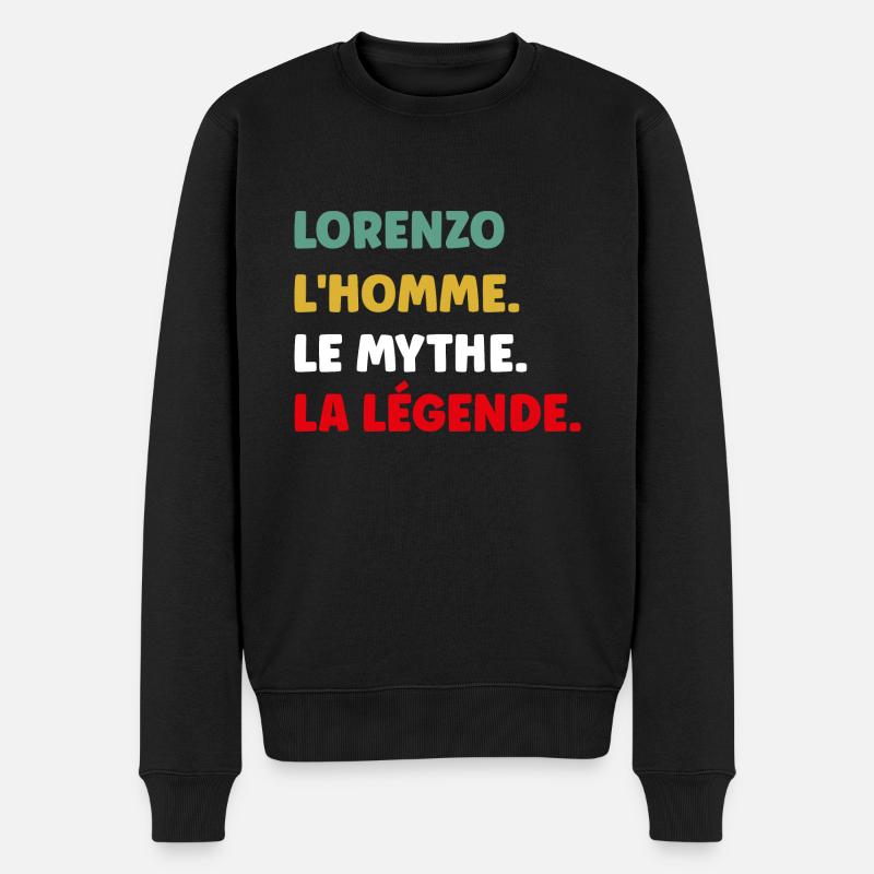 Lorenzo - Pull Premium bio Homme - noir