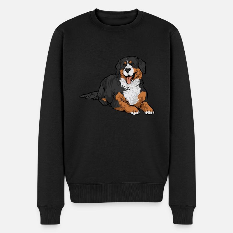 Berner Sennenhund - Männer Premium Bio Pullover - Schwarz