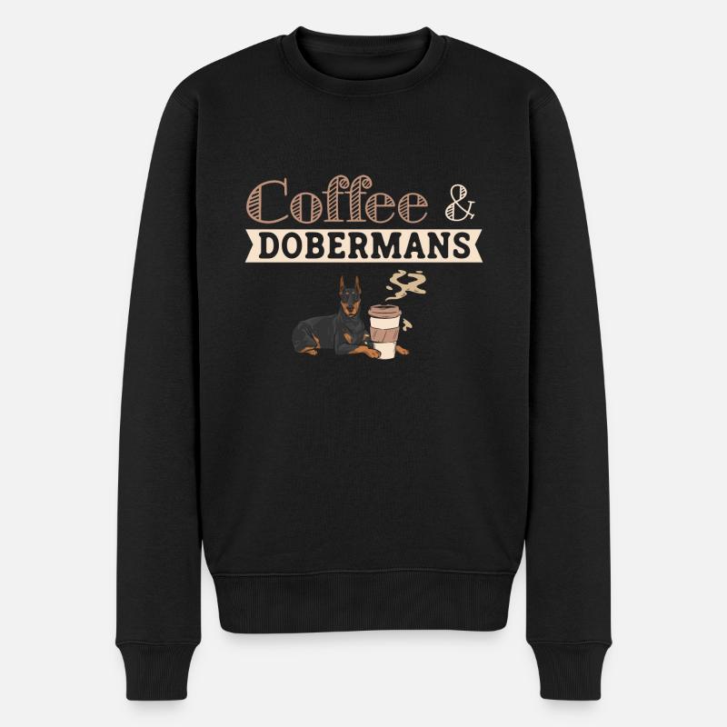 Doberman Pinscher Chien Dobie - Pull Premium bio Homme - noir