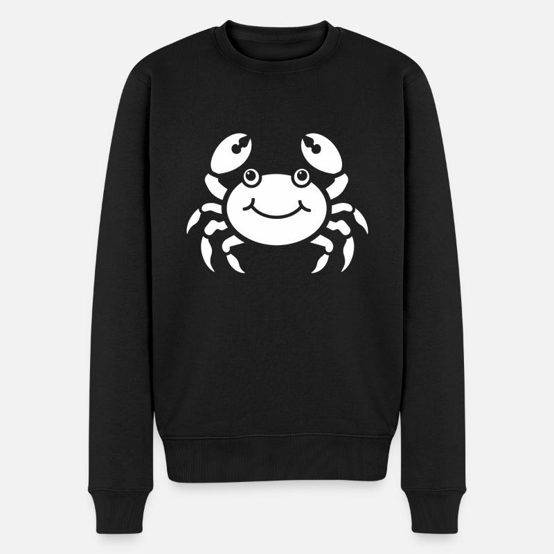 Krebs - Männer Premium Bio Pullover - Schwarz