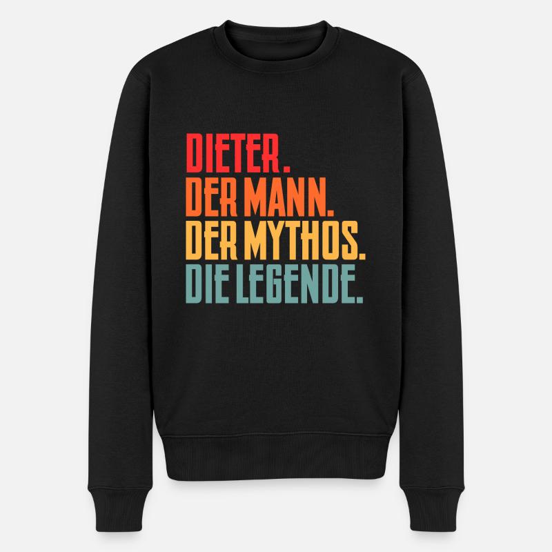 Dieter Geschenkidee - Männer Premium Bio Pullover - Schwarz