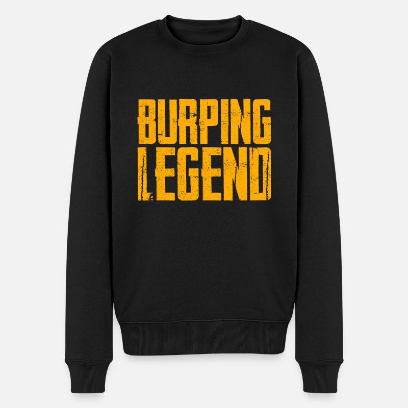 Burping Legend - Männer Premium Bio Pullover - Schwarz