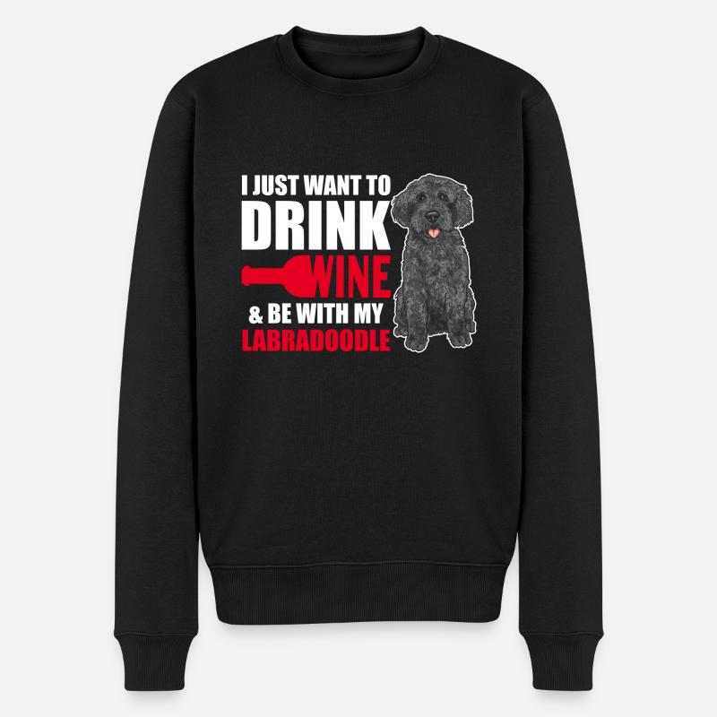 Labradoodle Hund - Männer Premium Bio Pullover - Schwarz