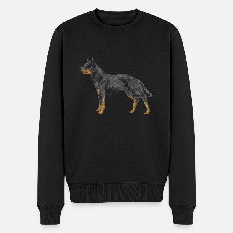 Australian Cattle Dog Red Blue Heeler - Männer Premium Bio Pullover - Schwarz