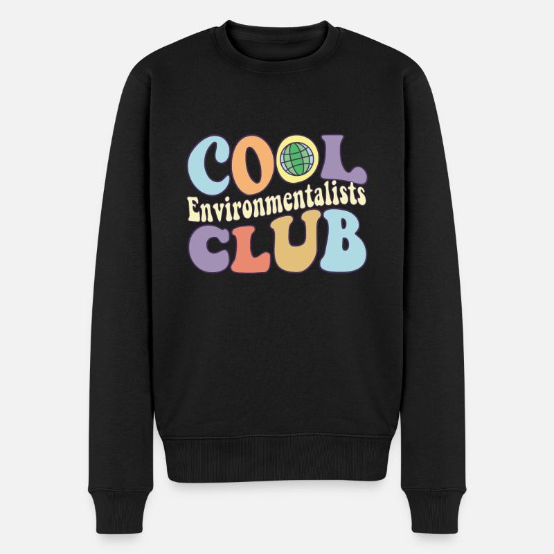 Cool Environmentalists Club Save The Earth Day - Männer Premium Bio Pullover - Schwarz