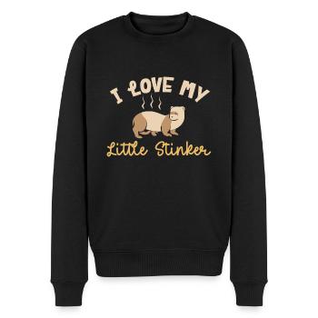 Furet, propriétaire de furet - Pull Premium bio Homme - noir - Devant - Nico (187cm)