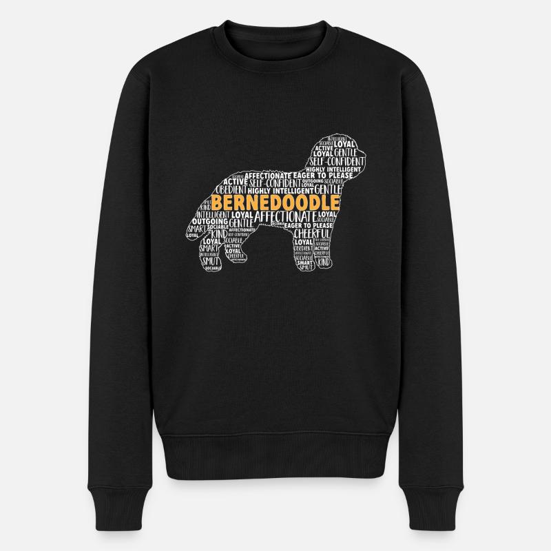 Chien Bernedoodle - Pull Premium bio Homme - noir