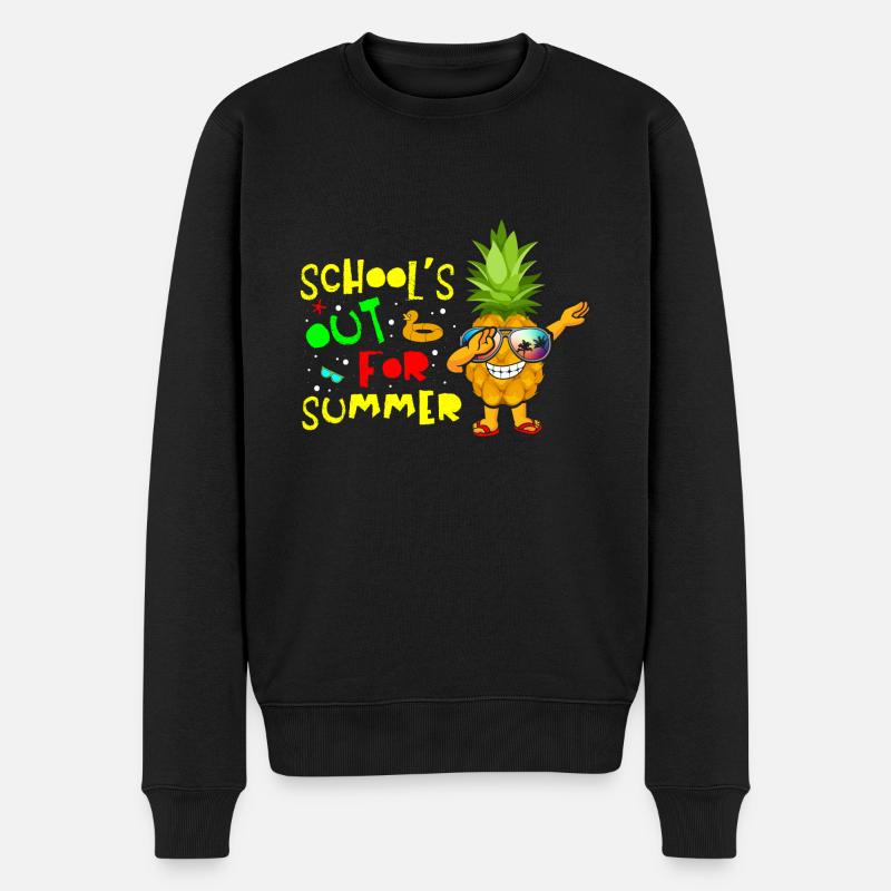 Schools Out For Summer Ananas - Männer Premium Bio Pullover - Schwarz