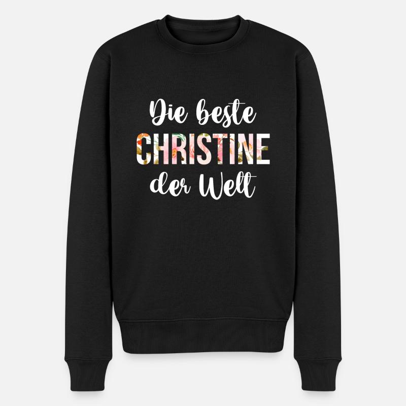 Christine - Männer Premium Bio Pullover - Schwarz