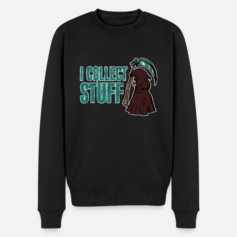 I Collect Stuff 3 - Männer Premium Bio Pullover - Schwarz