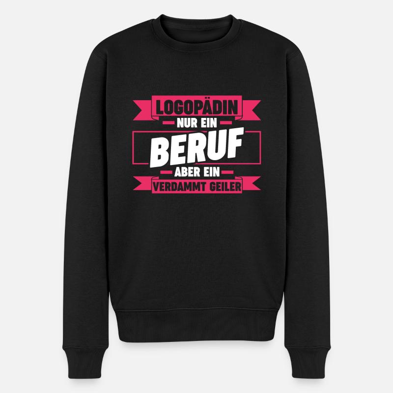 Logopädie Logopädin - Männer Premium Bio Pullover - Schwarz