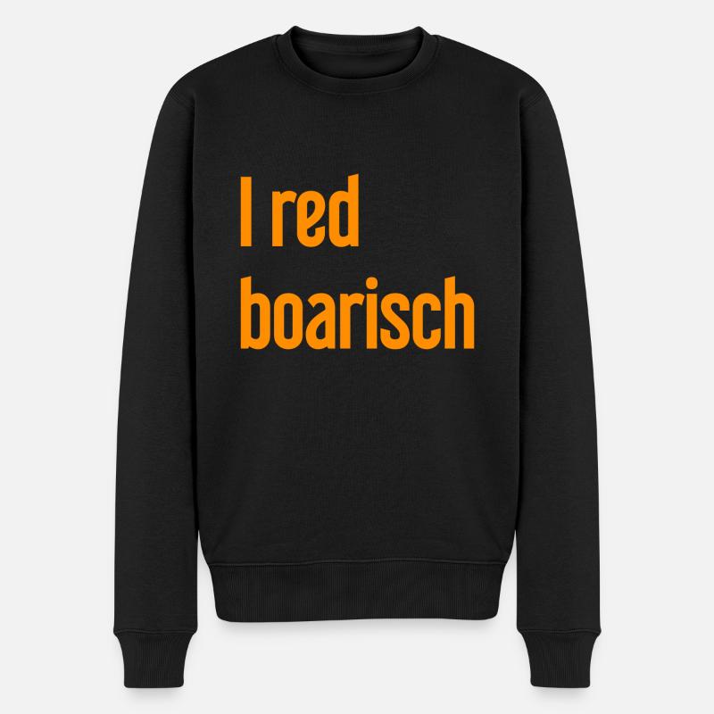 I boarisch rouge - Pull Premium bio Homme - noir