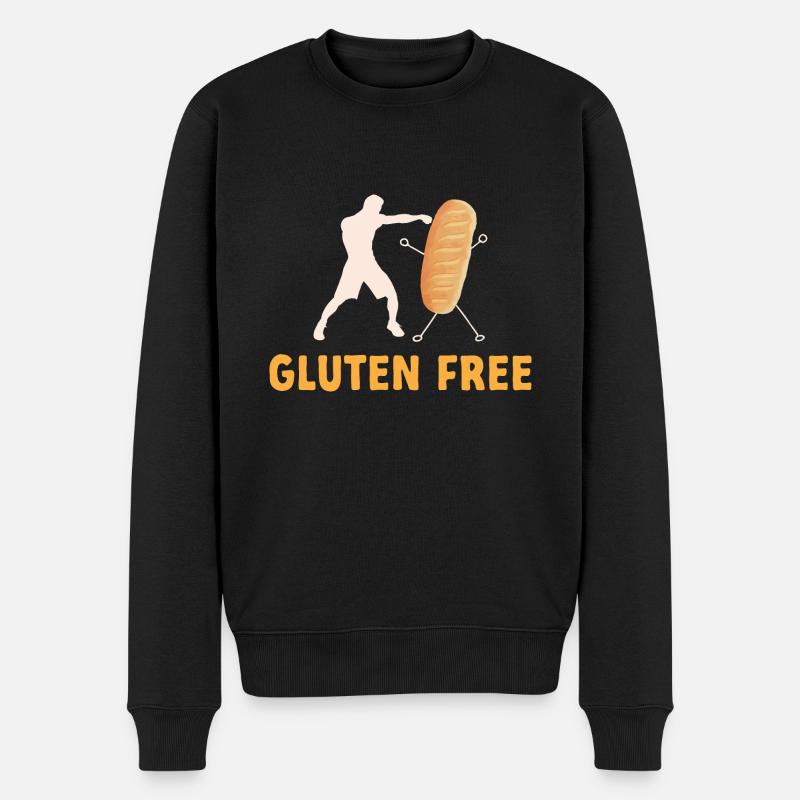 Sans gluten Intolérance au gluten - Pull Premium bio Homme - noir