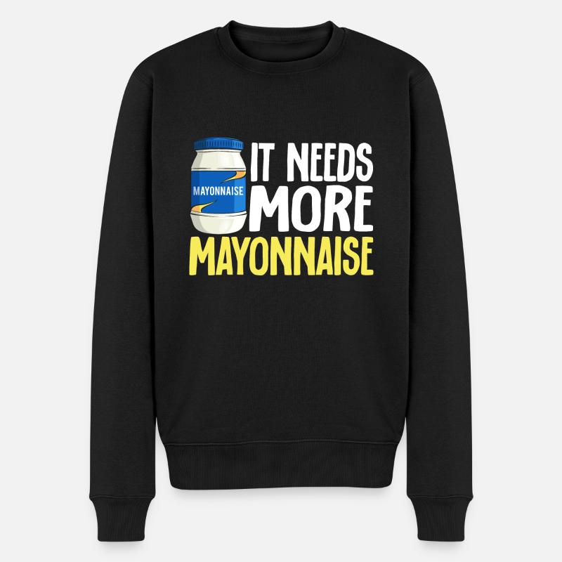 Mayonnaise - Männer Premium Bio Pullover - Schwarz