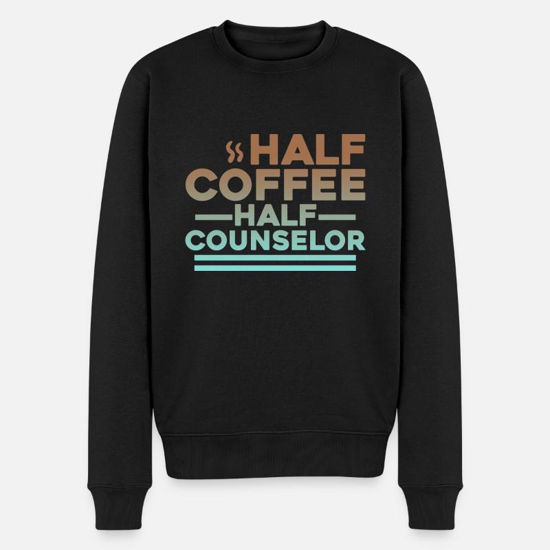 Moitié café, moitié conseiller 2 - Pull Premium bio Homme - noir