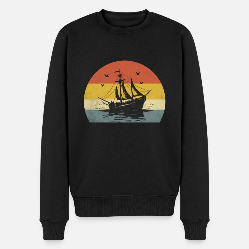 Pédalo rétro - Pull Premium bio Homme - noir
